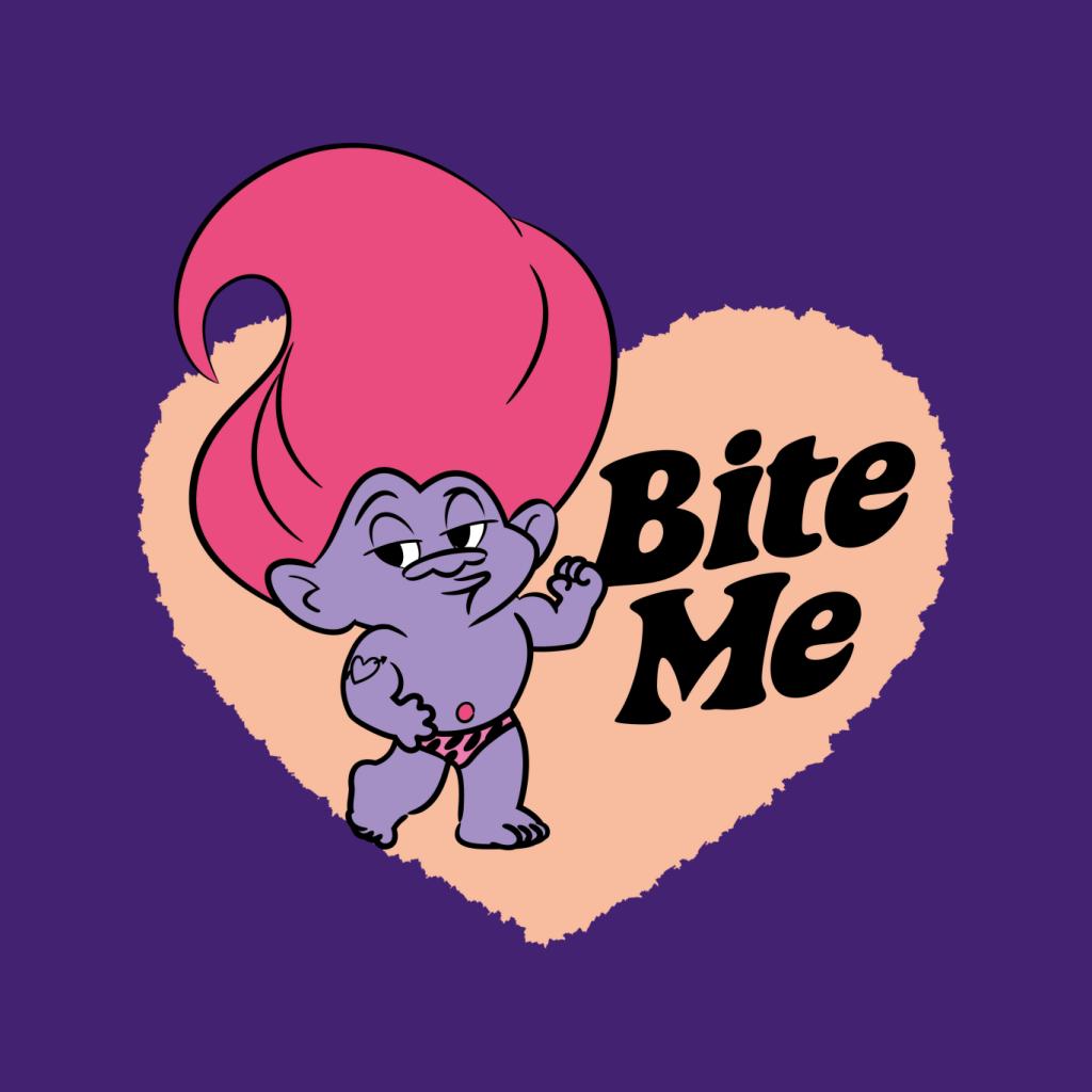 Trolls Loveheart Bite Me Women's T-Shirt-ALL + EVERY