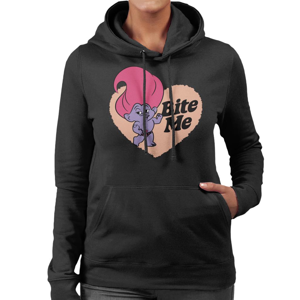 Trolls Loveheart Bite Me Women's Hooded Sweatshirt-ALL + EVERY