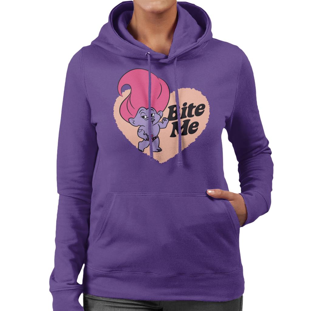 Trolls Loveheart Bite Me Women's Hooded Sweatshirt-ALL + EVERY