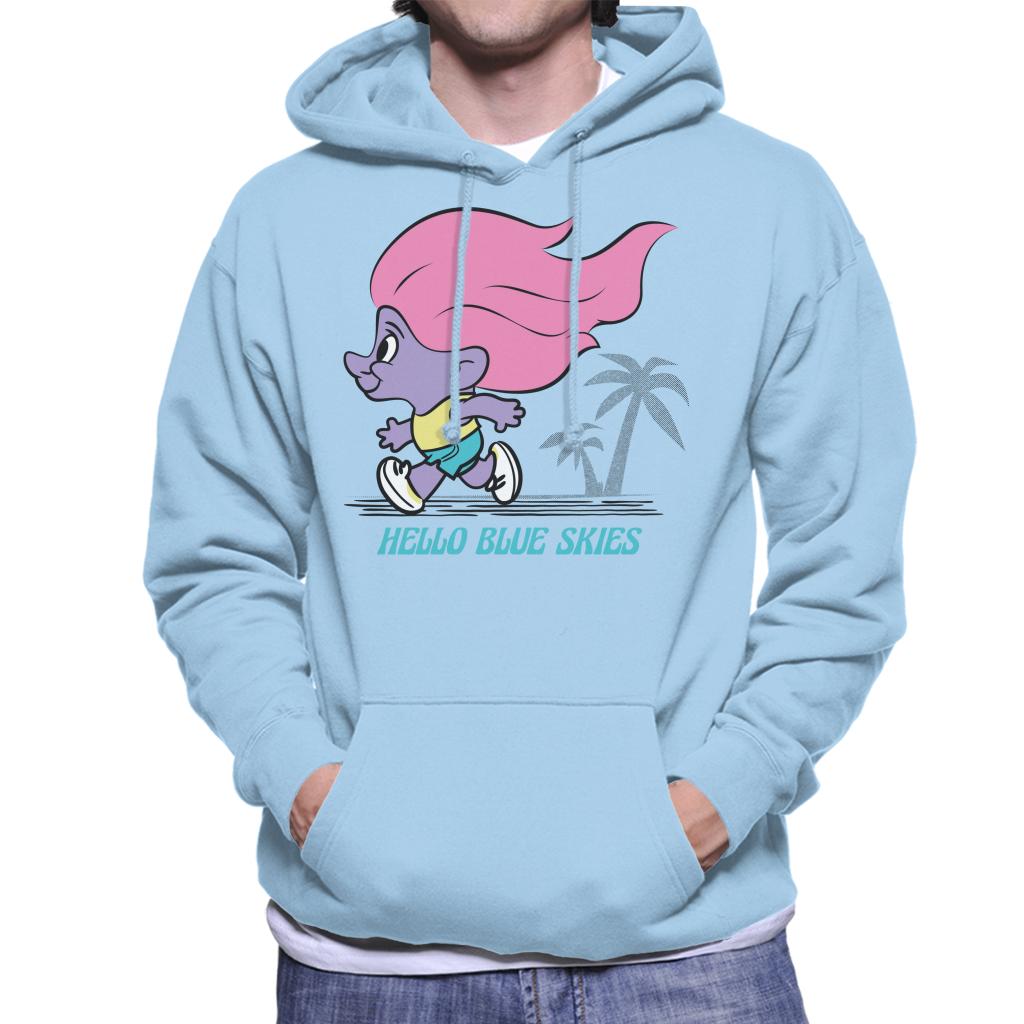 Trolls Hello Blue Skies Men's Hooded Sweatshirt-ALL + EVERY