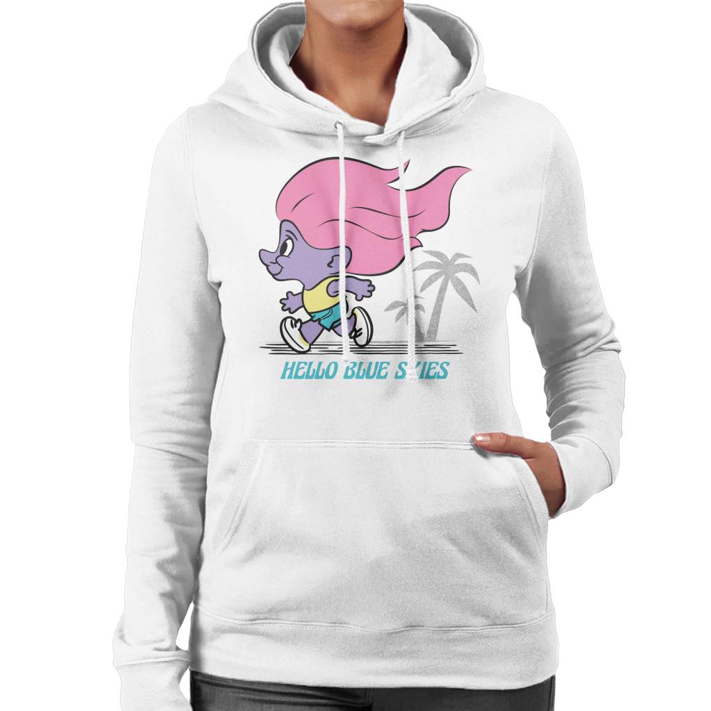 Trolls Hello Blue Skies Women's Hooded Sweatshirt-ALL + EVERY