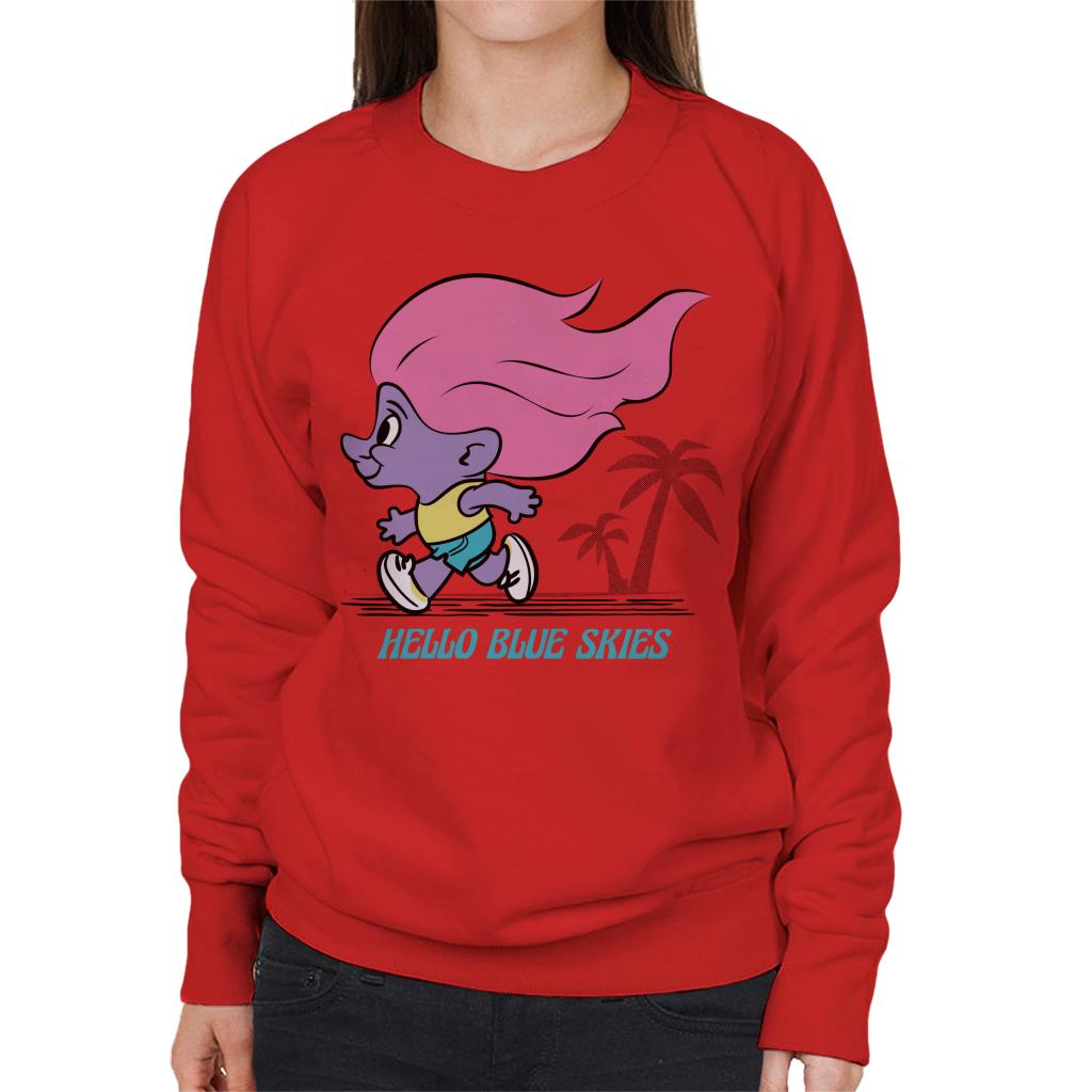 Trolls Hello Blue Skies Women's Sweatshirt-ALL + EVERY