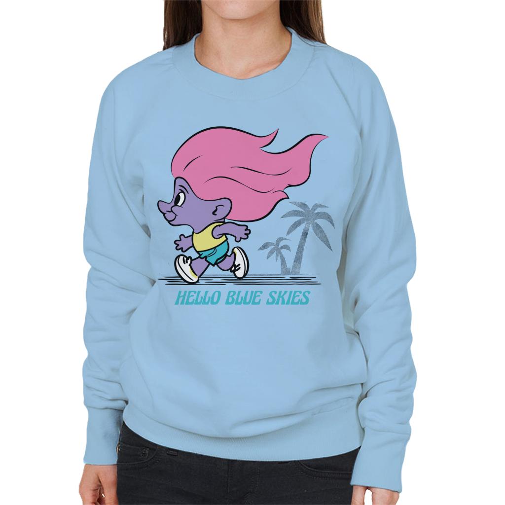 Trolls Hello Blue Skies Women's Sweatshirt-ALL + EVERY