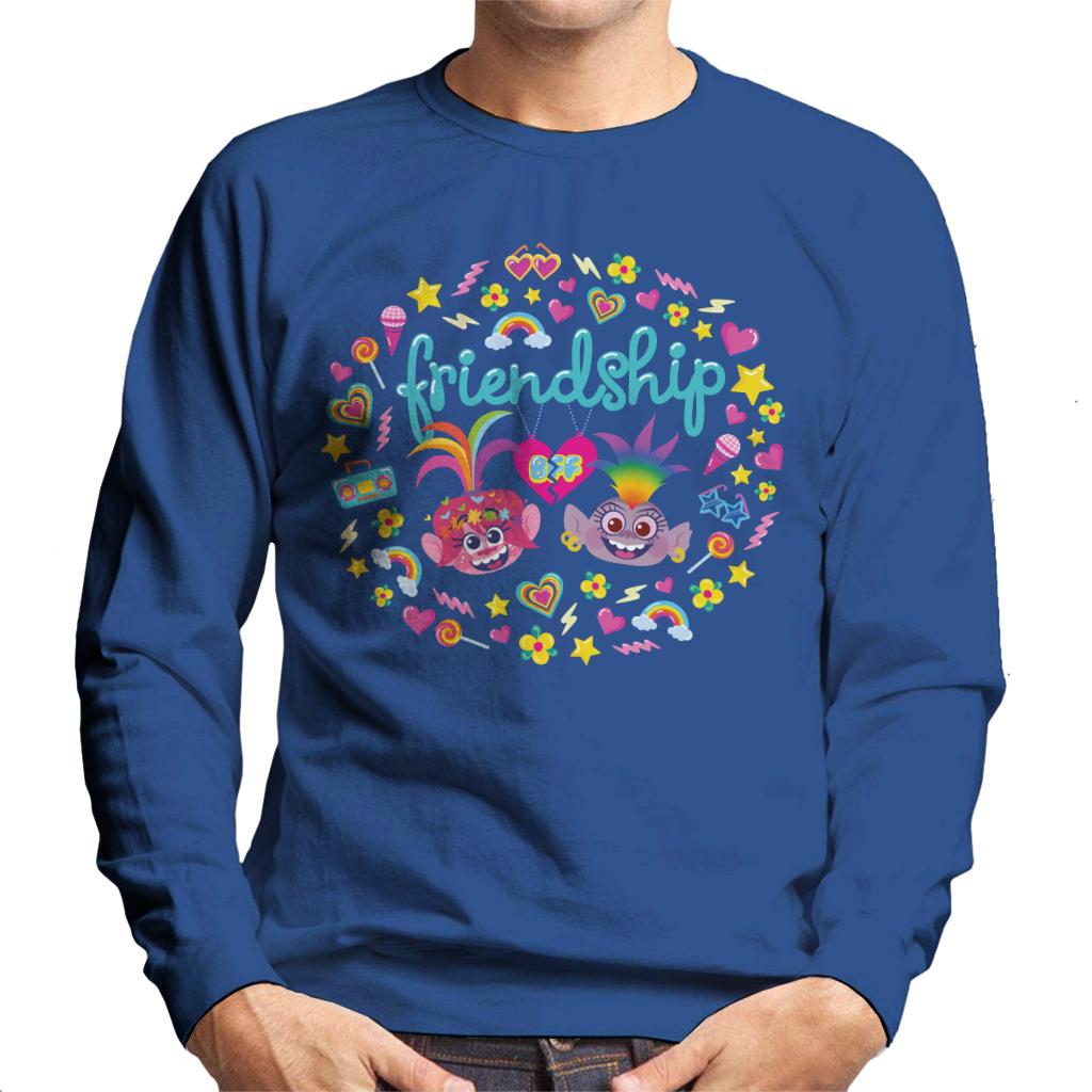 Trolls Poppy And Queen Barb Friendship Men's Sweatshirt-ALL + EVERY