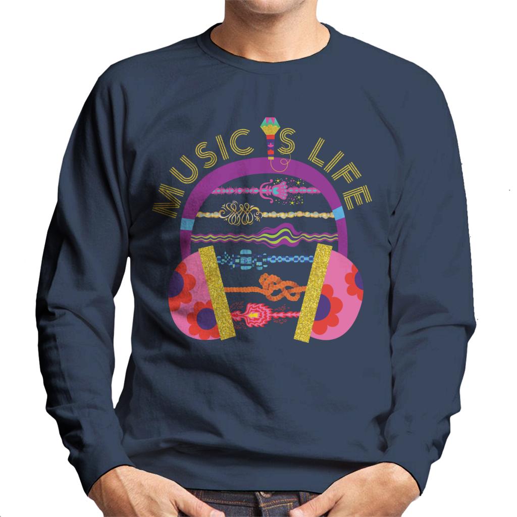 Trolls Headphone Music Is Life Men's Sweatshirt-ALL + EVERY