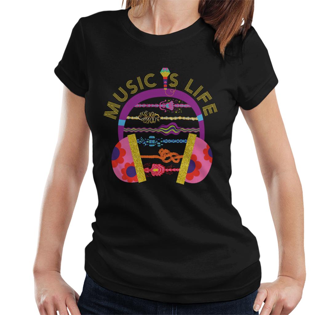 Trolls Headphone Music Is Life Women's T-Shirt-ALL + EVERY