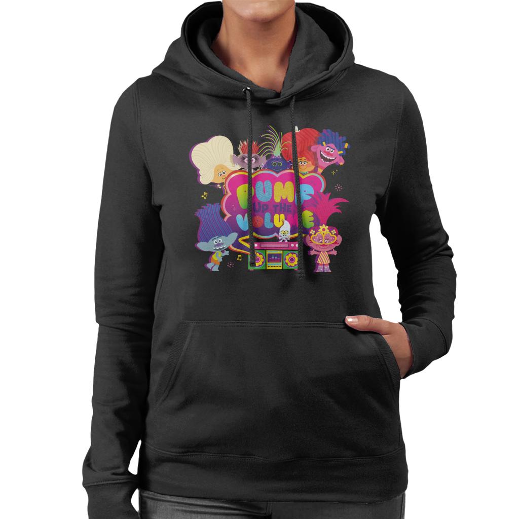 Trolls Pump Up The Volume Women's Hooded Sweatshirt-ALL + EVERY