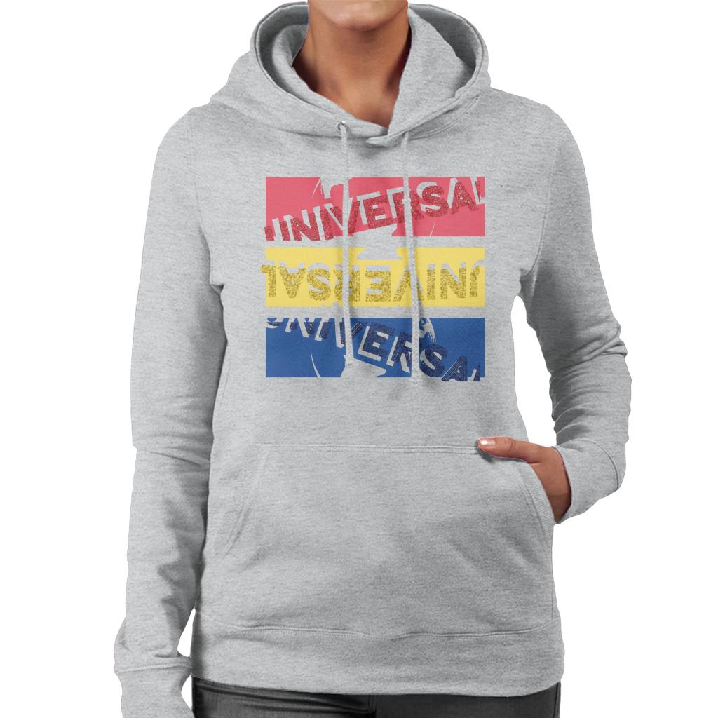 Universal Pictures Red Yellow Blue Logo Women's Hooded Sweatshirt-ALL + EVERY