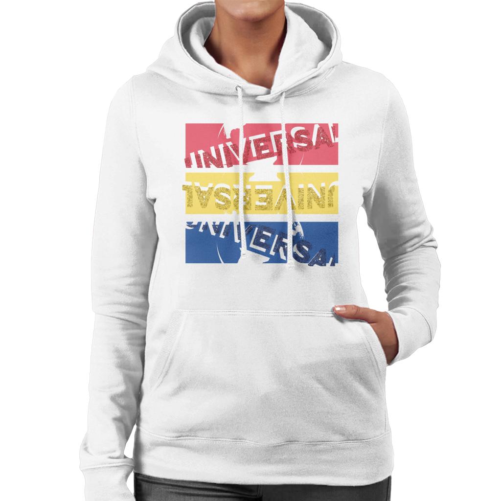 Universal Pictures Red Yellow Blue Logo Women's Hooded Sweatshirt-ALL + EVERY