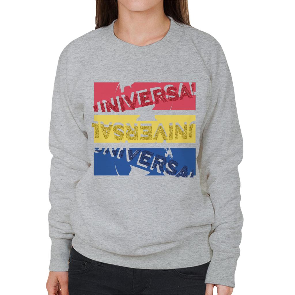 Universal Pictures Red Yellow Blue Logo Women's Sweatshirt-ALL + EVERY