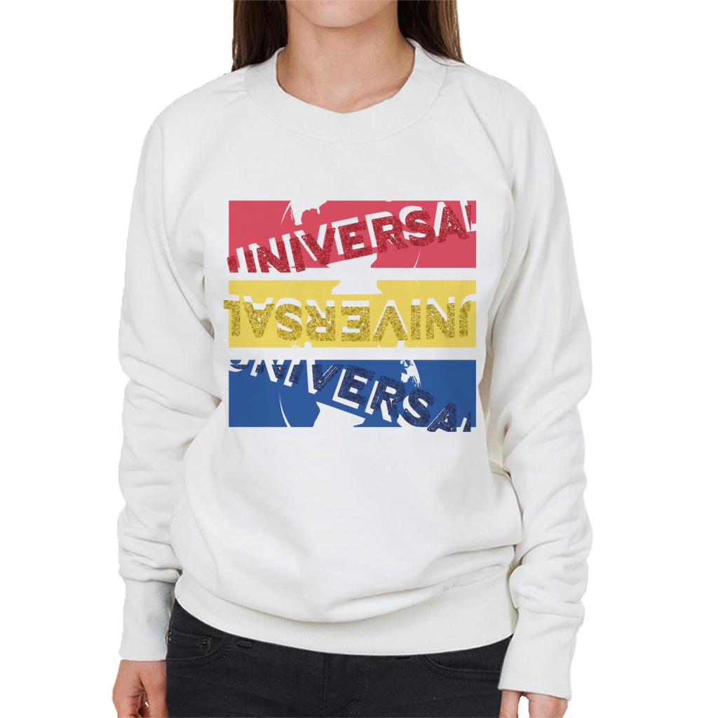 Universal Pictures Red Yellow Blue Logo Women's Sweatshirt-ALL + EVERY