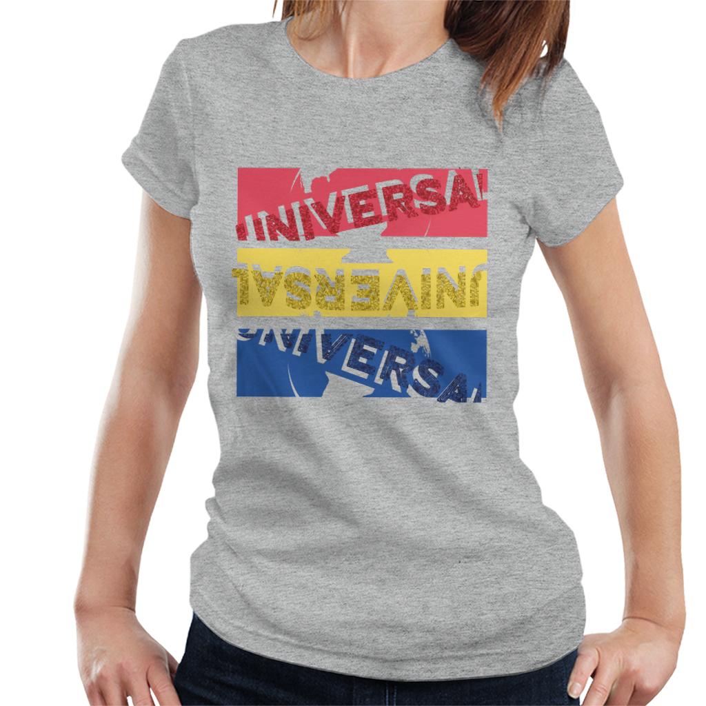 Universal Pictures Red Yellow Blue Logo Women's T-Shirt-ALL + EVERY