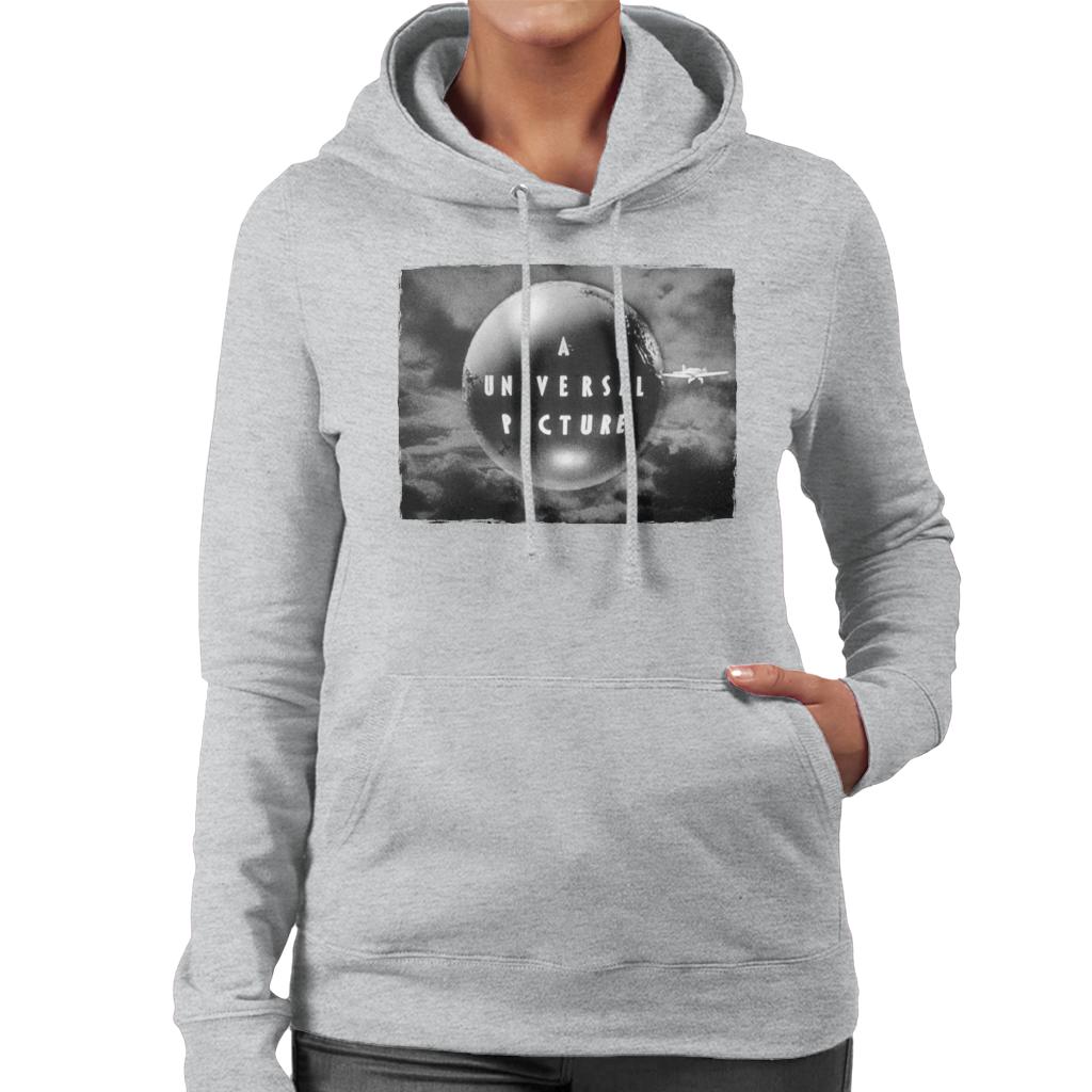 Universal Pictures 1927 Black And White Logo Women's Hooded Sweatshirt-ALL + EVERY