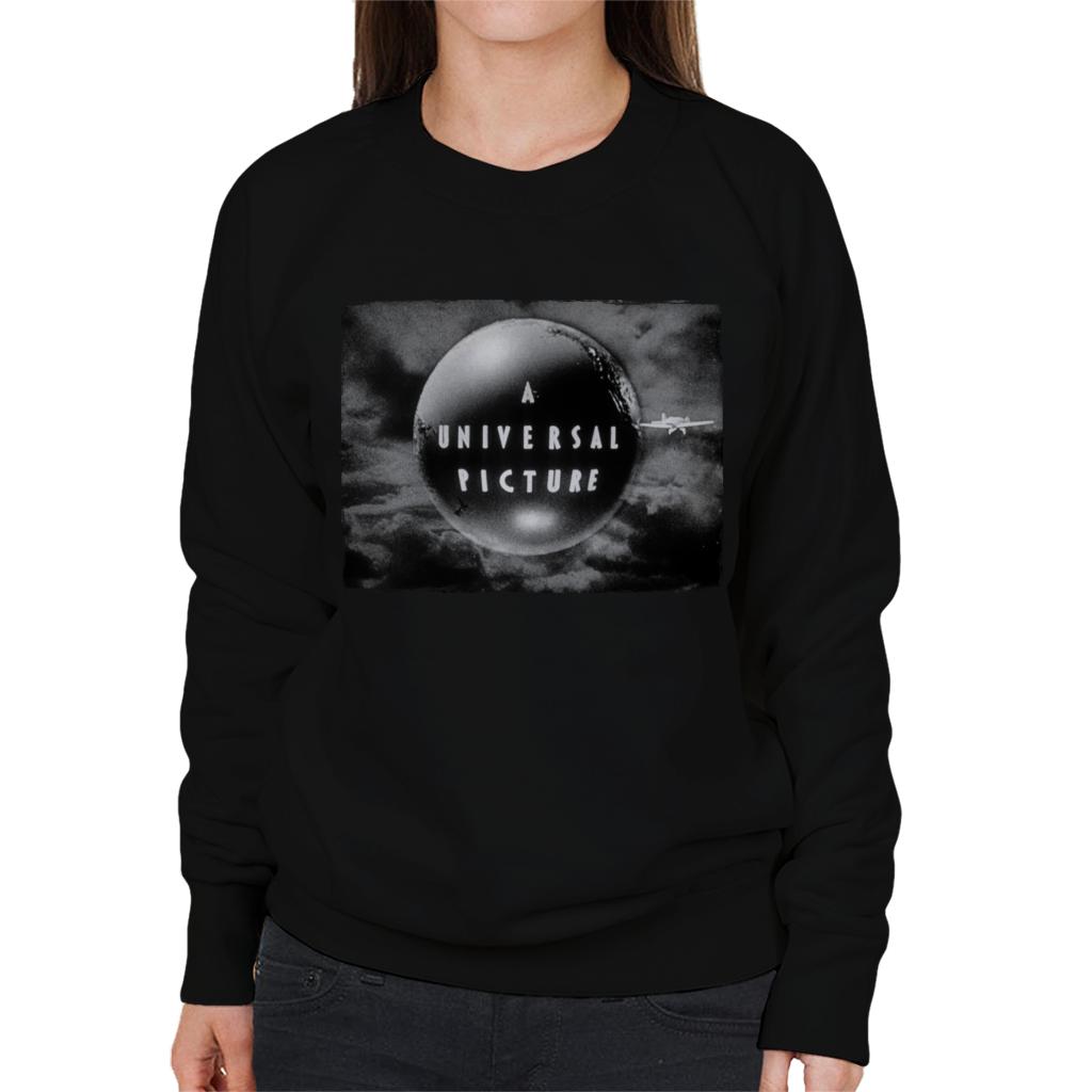 Universal Pictures 1927 Black And White Logo Women's Sweatshirt-ALL + EVERY