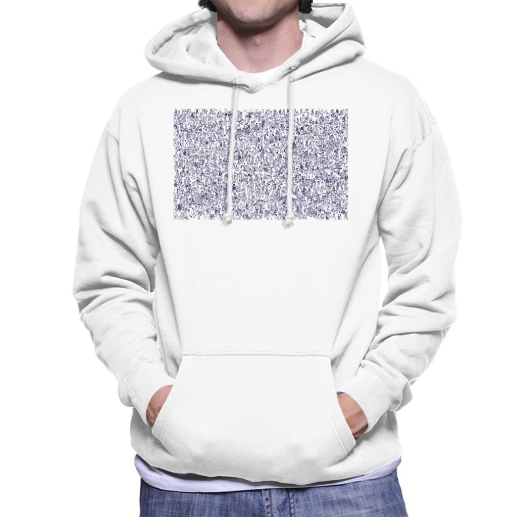 Where's Wally Hiding In A Crowd Men's Hooded Sweatshirt-ALL + EVERY