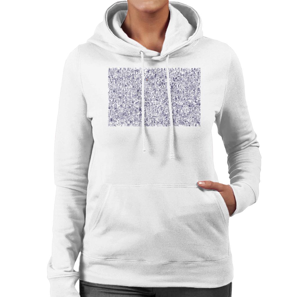 Where's Wally Hiding In A Crowd Women's Hooded Sweatshirt-ALL + EVERY