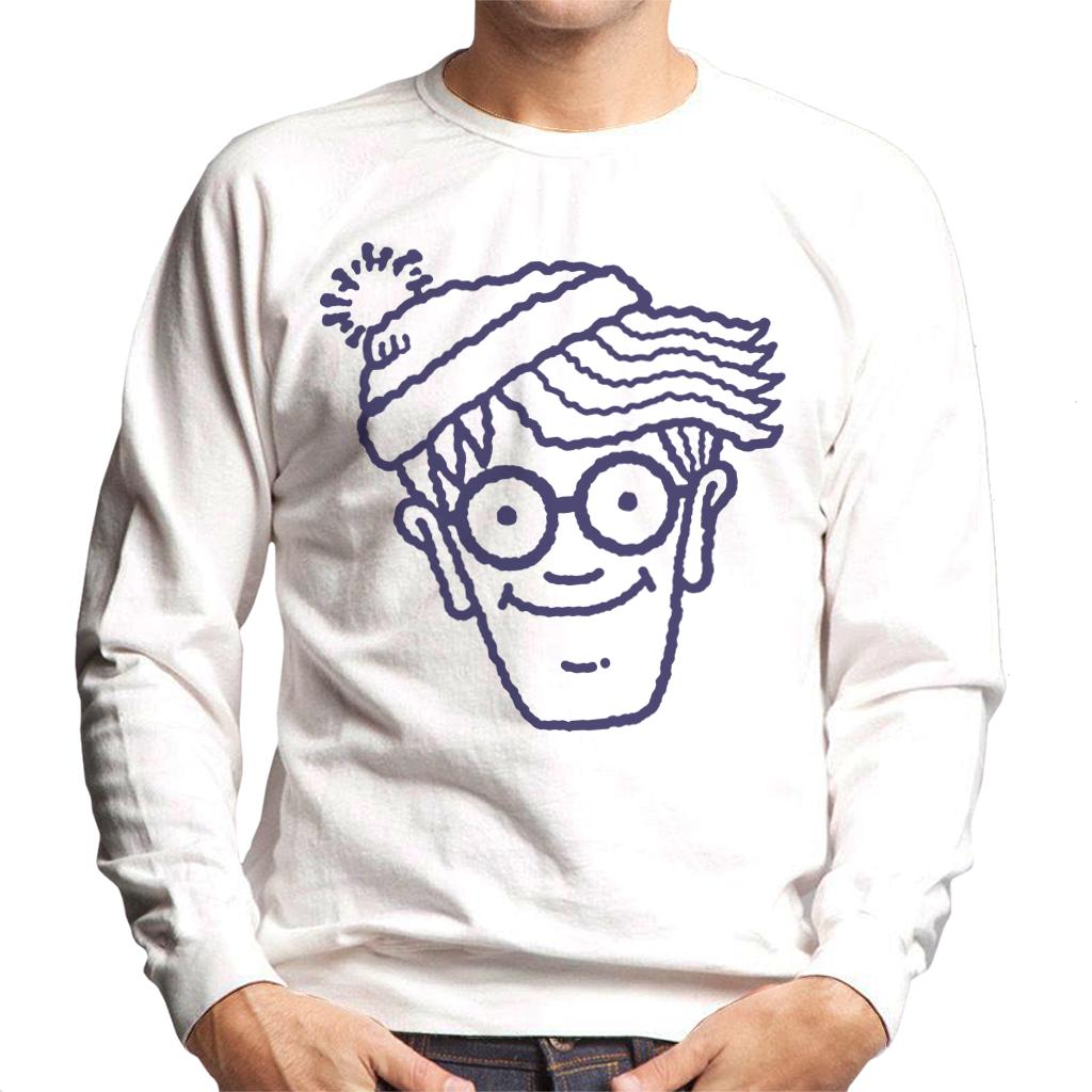 Where's Wally Blue Outline Men's Sweatshirt-ALL + EVERY