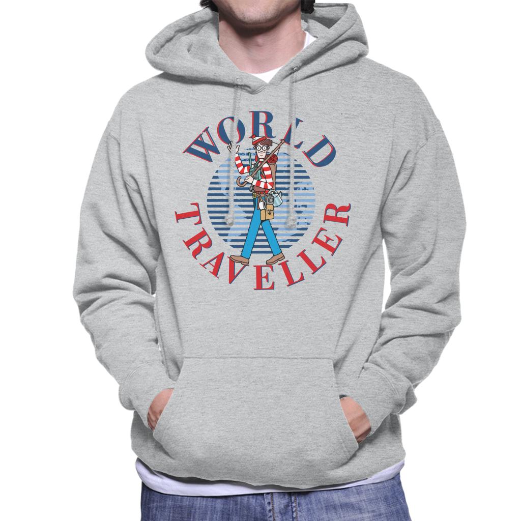 Where's Wally World Traveller Men's Hooded Sweatshirt-ALL + EVERY