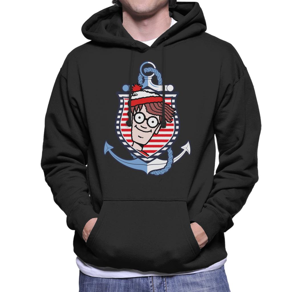 Where's Wally Anchor Men's Hooded Sweatshirt-ALL + EVERY