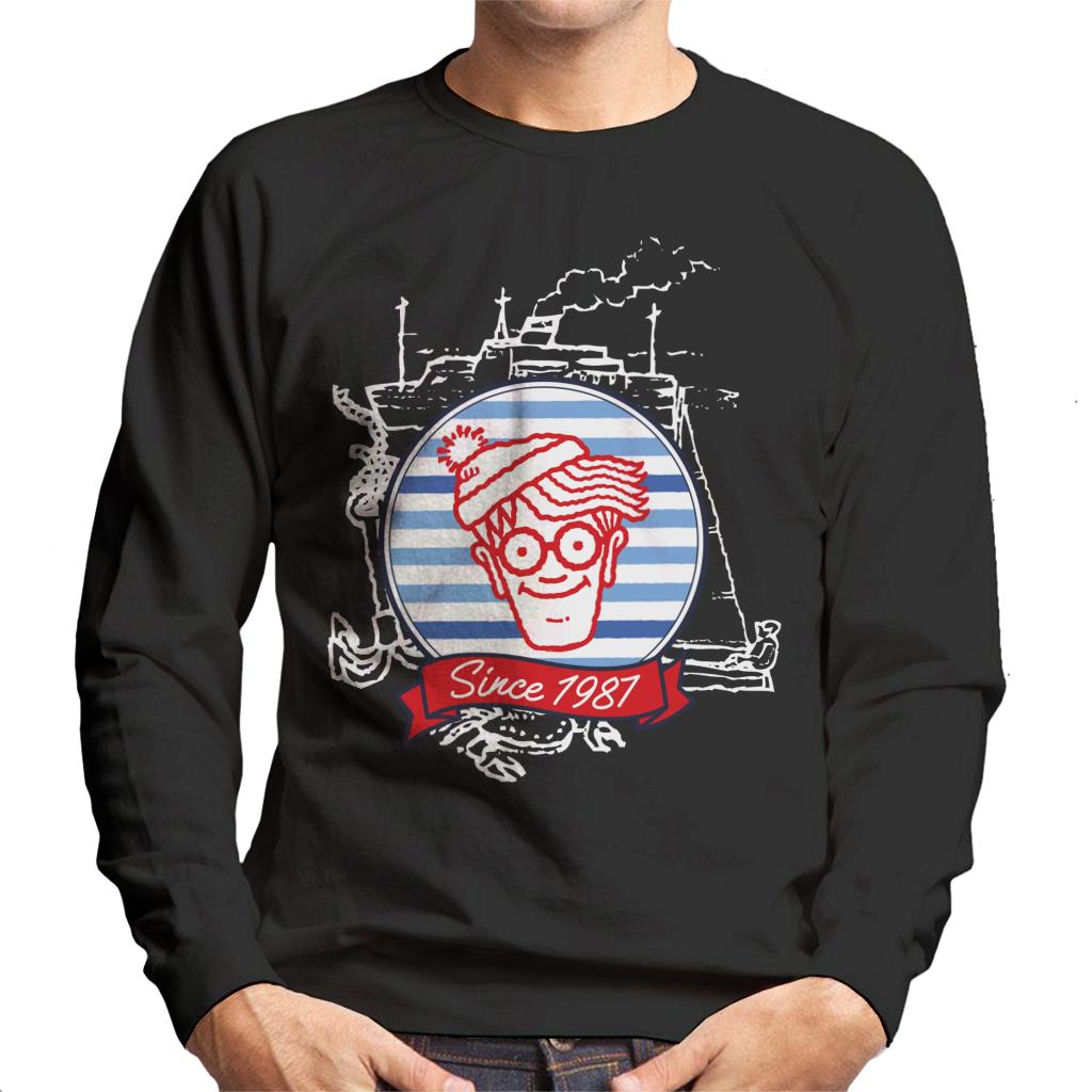 Where's Wally Since 1987 Boat Men's Sweatshirt-ALL + EVERY