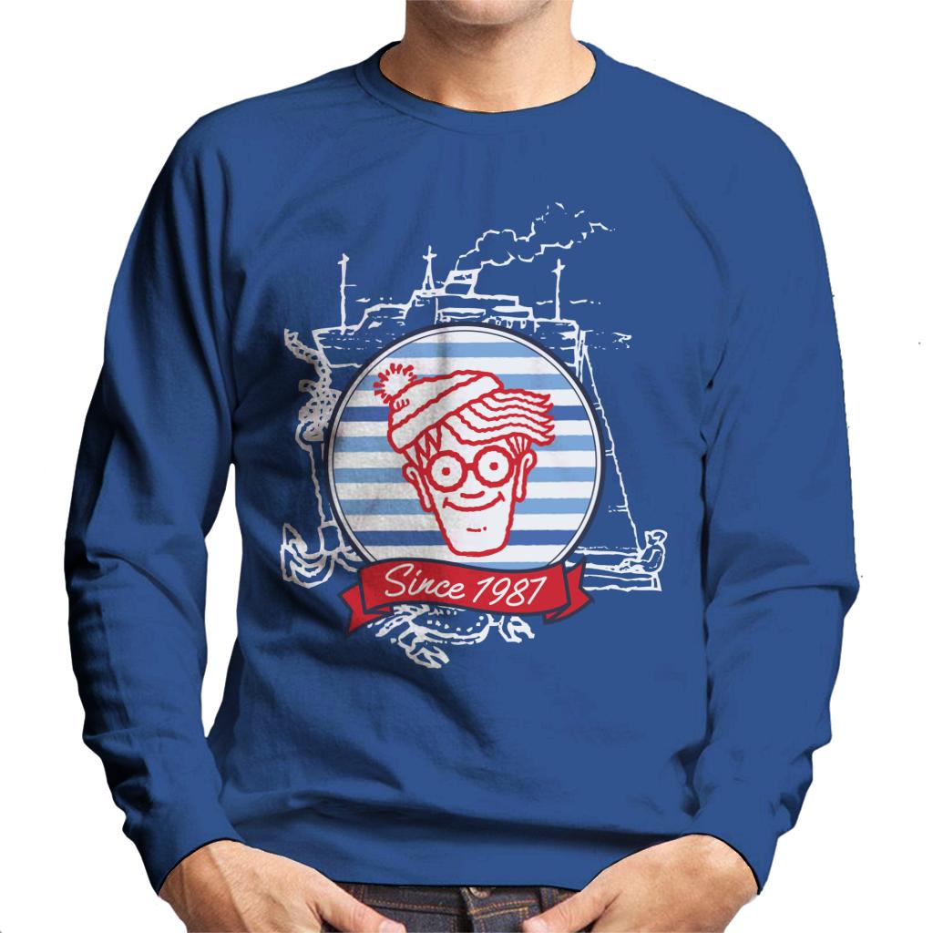 Where's Wally Since 1987 Boat Men's Sweatshirt-ALL + EVERY