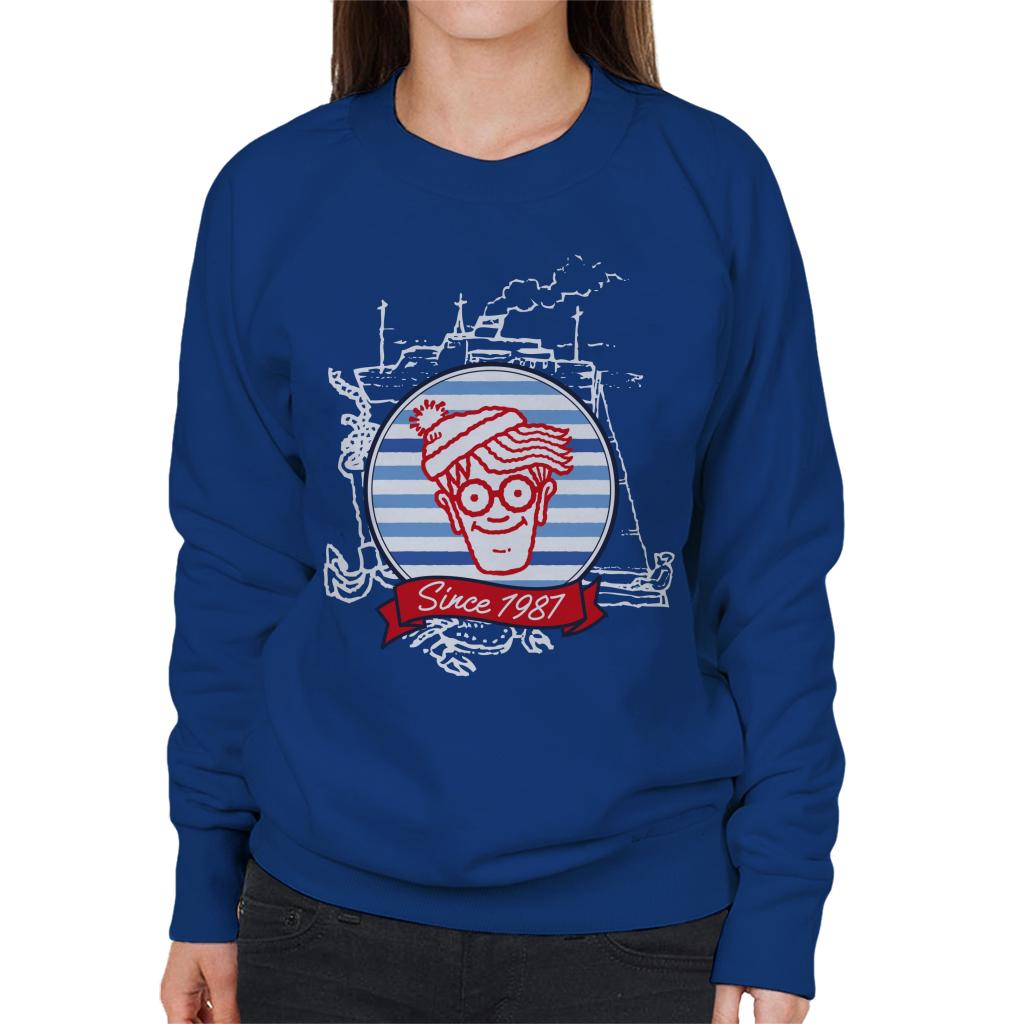 Where's Wally Since 1987 Boat Women's Sweatshirt-ALL + EVERY