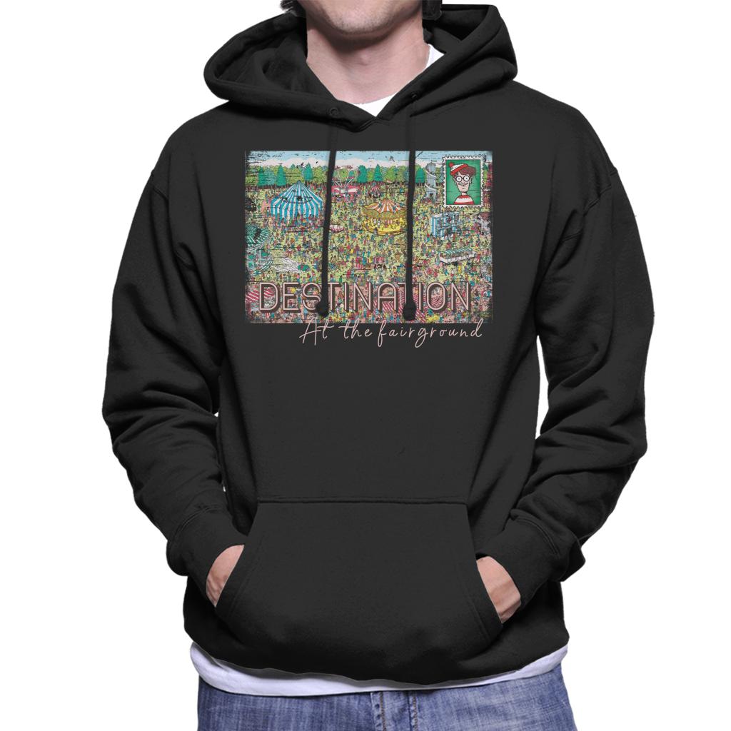 Where's Wally Destination At The Fairground Men's Hooded Sweatshirt-ALL + EVERY