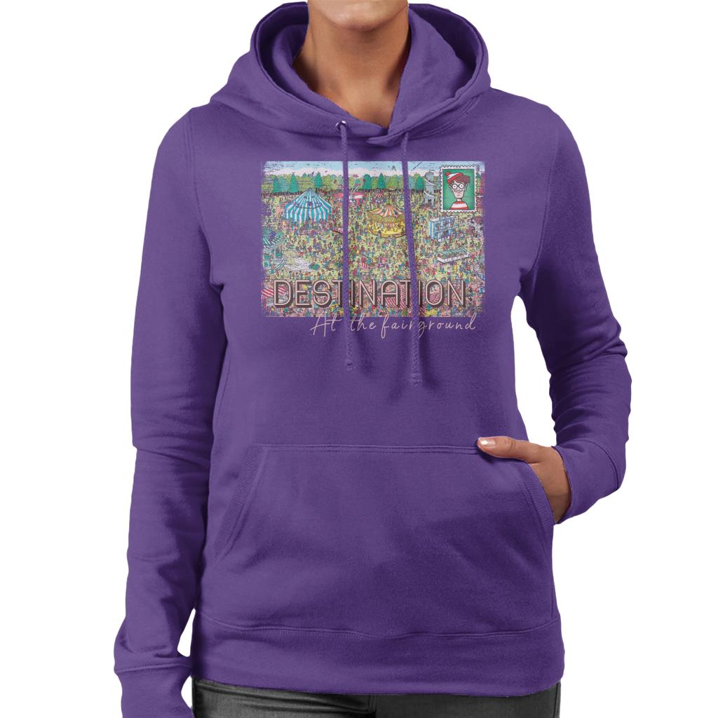 Where's Wally Destination At The Fairground Women's Hooded Sweatshirt-ALL + EVERY