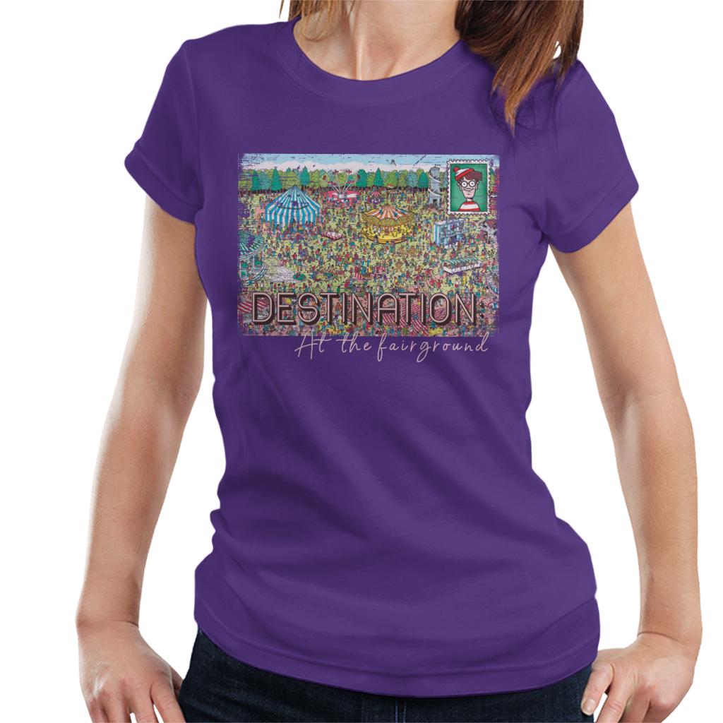 Where's Wally Destination At The Fairground Women's T-Shirt-ALL + EVERY