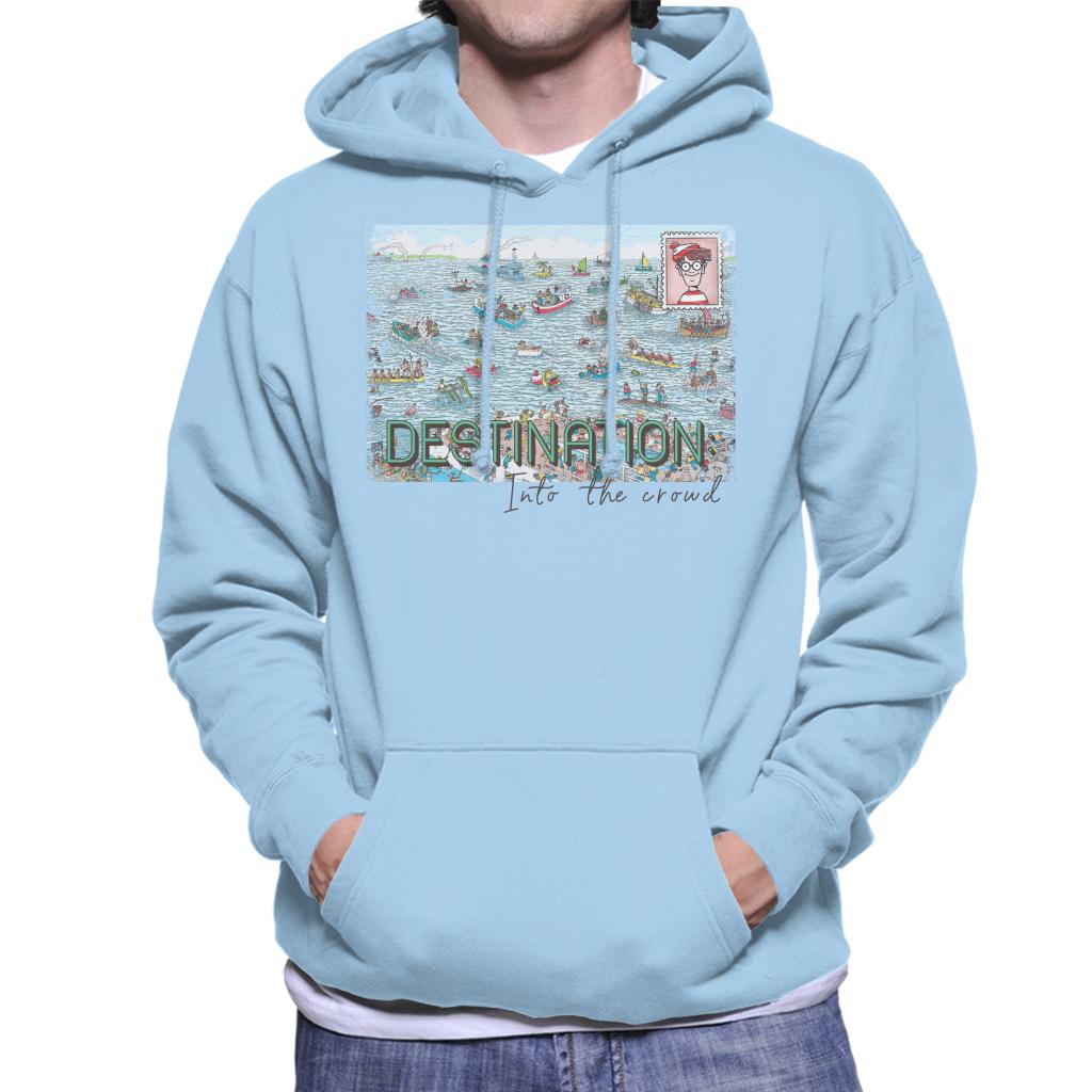 Where's Wally Destination Into The Crowd Men's Hooded Sweatshirt-ALL + EVERY