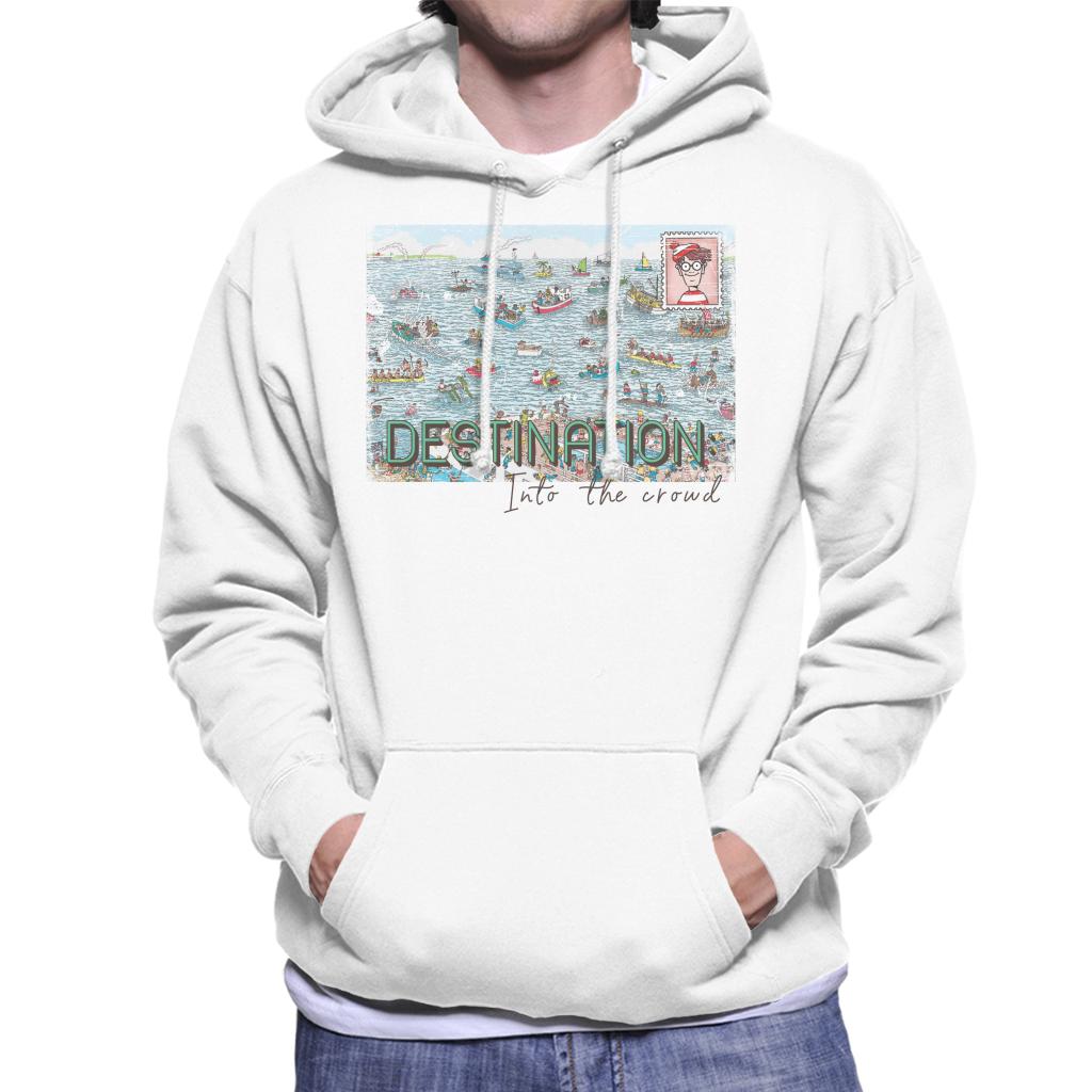 Where's Wally Destination Into The Crowd Men's Hooded Sweatshirt-ALL + EVERY