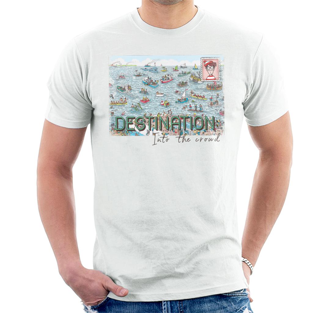 Where's Wally Destination Into The Crowd Men's T-Shirt-ALL + EVERY