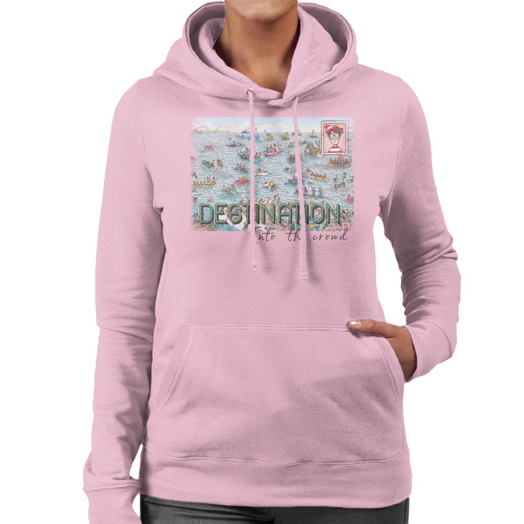 Where's Wally Destination Into The Crowd Women's Hooded Sweatshirt-ALL + EVERY