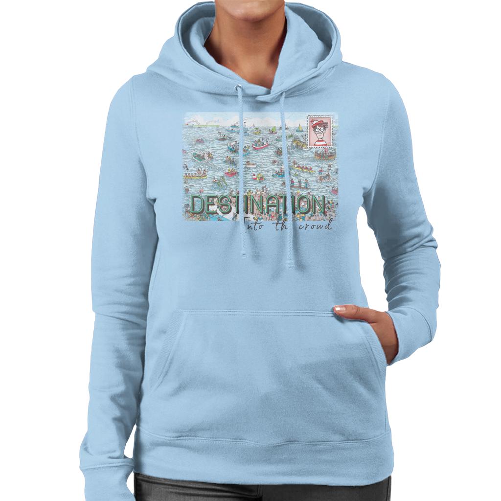 Where's Wally Destination Into The Crowd Women's Hooded Sweatshirt-ALL + EVERY