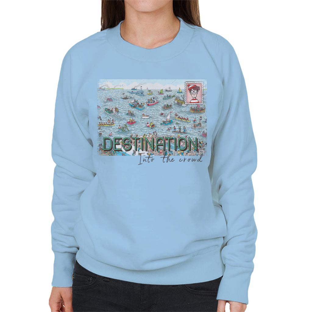 Where's Wally Destination Into The Crowd Women's Sweatshirt-ALL + EVERY