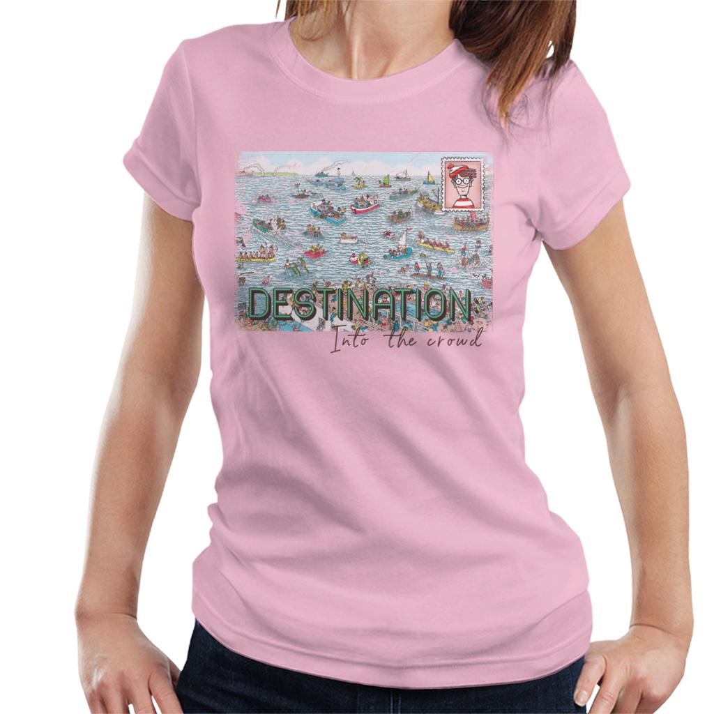 Where's Wally Destination Into The Crowd Women's T-Shirt-ALL + EVERY