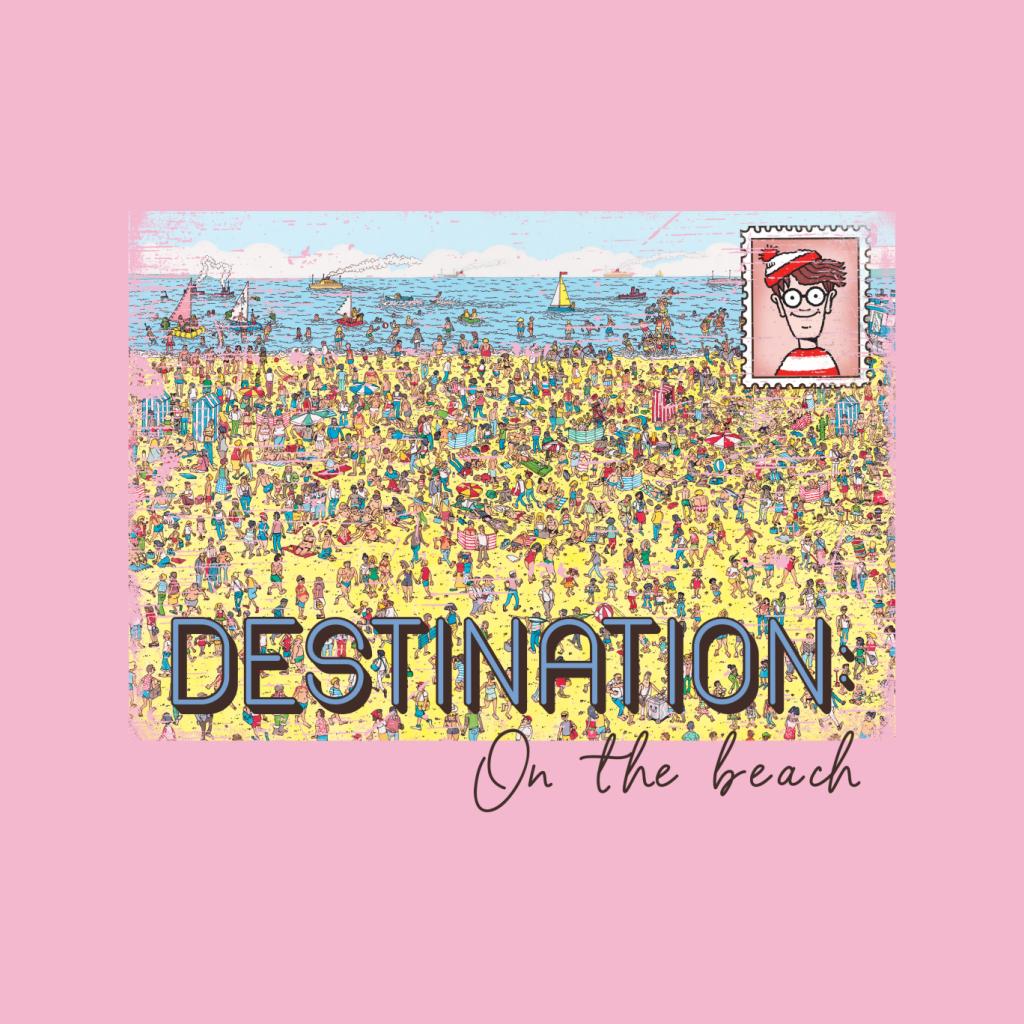 Where's Wally Destination On The Beach Women's T-Shirt-ALL + EVERY