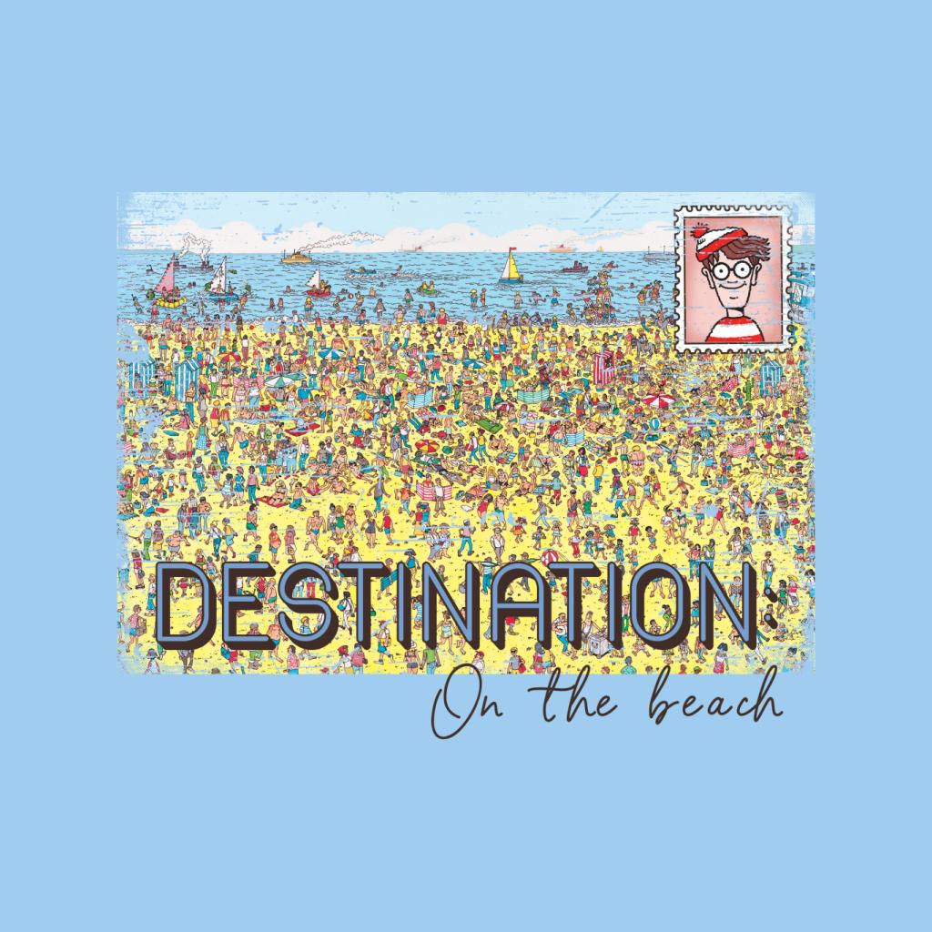 Where's Wally Destination On The Beach Men's T-Shirt-ALL + EVERY