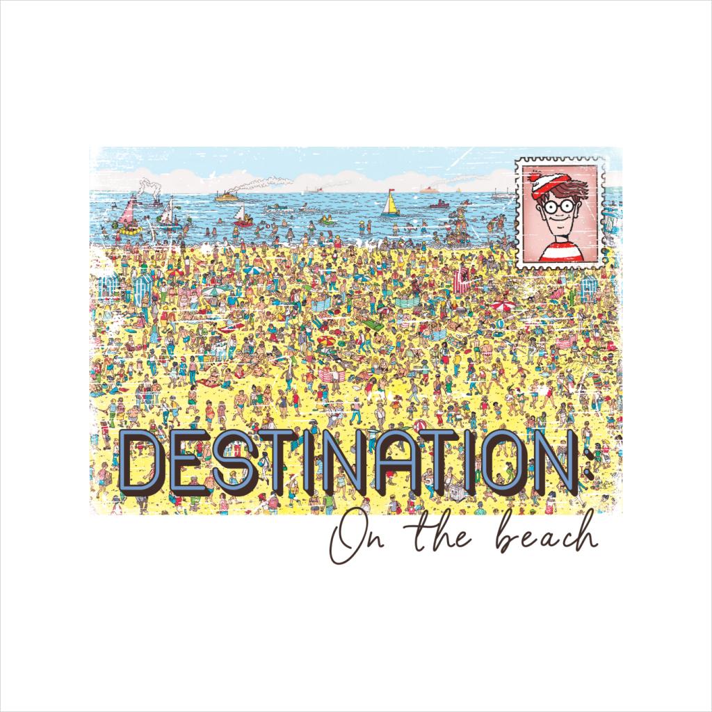 Where's Wally Destination On The Beach Men's T-Shirt-ALL + EVERY