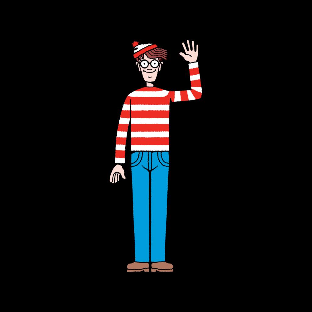 Where's Wally Waving Men's T-Shirt-ALL + EVERY