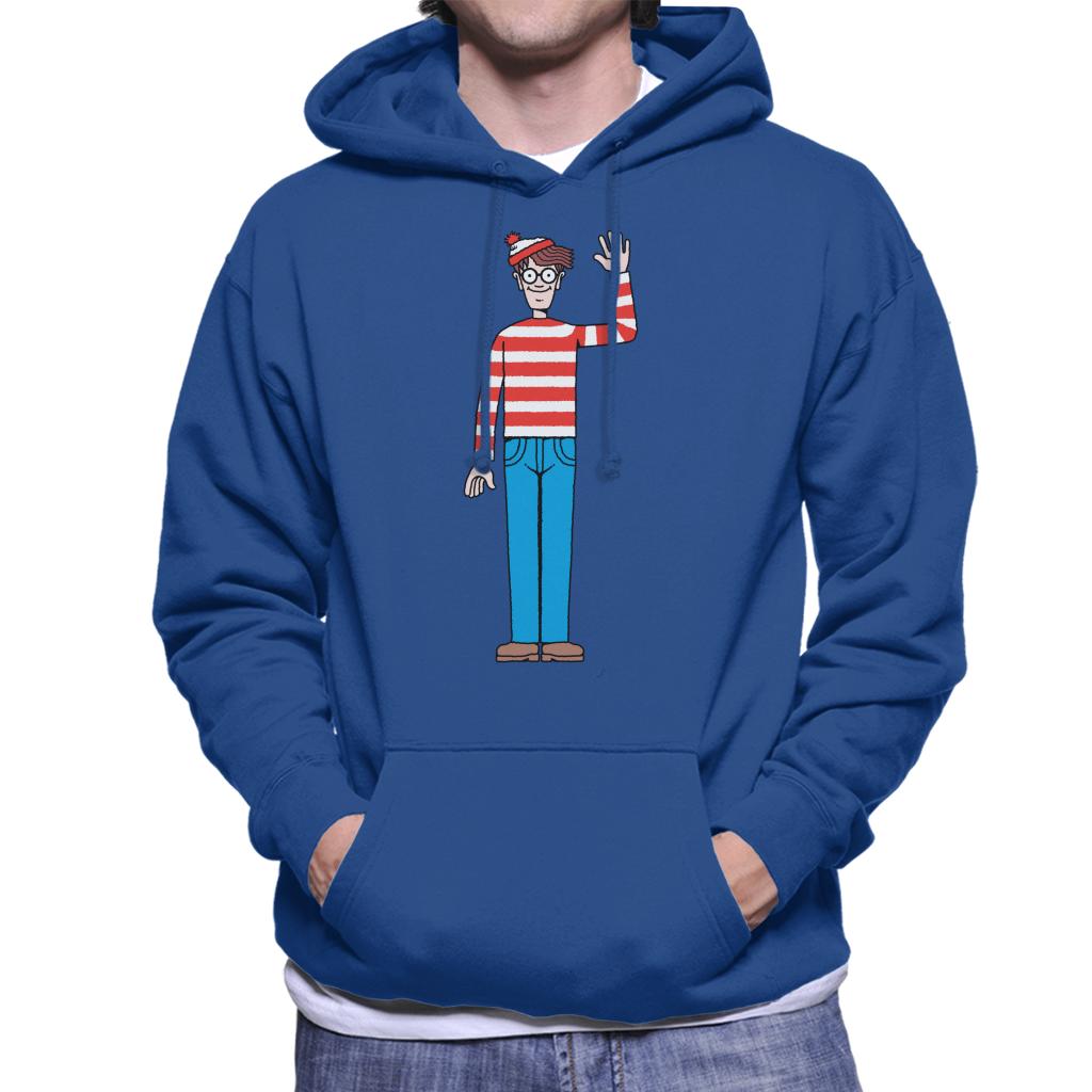 Where's Wally Waving Men's Hooded Sweatshirt-ALL + EVERY