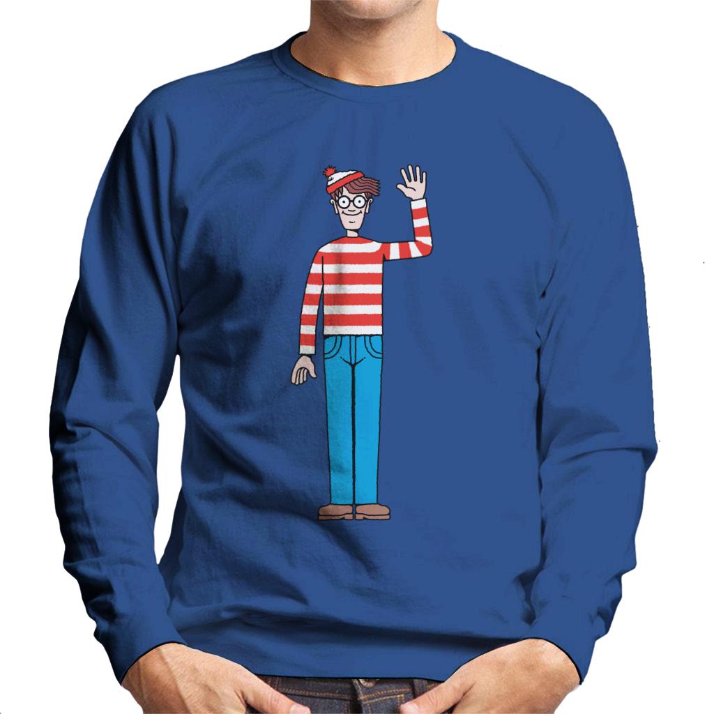 Where's Wally Waving Men's Sweatshirt-ALL + EVERY