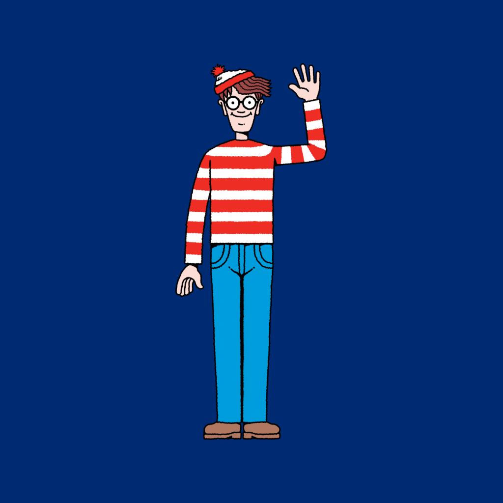 Where's Wally Waving Men's T-Shirt-ALL + EVERY