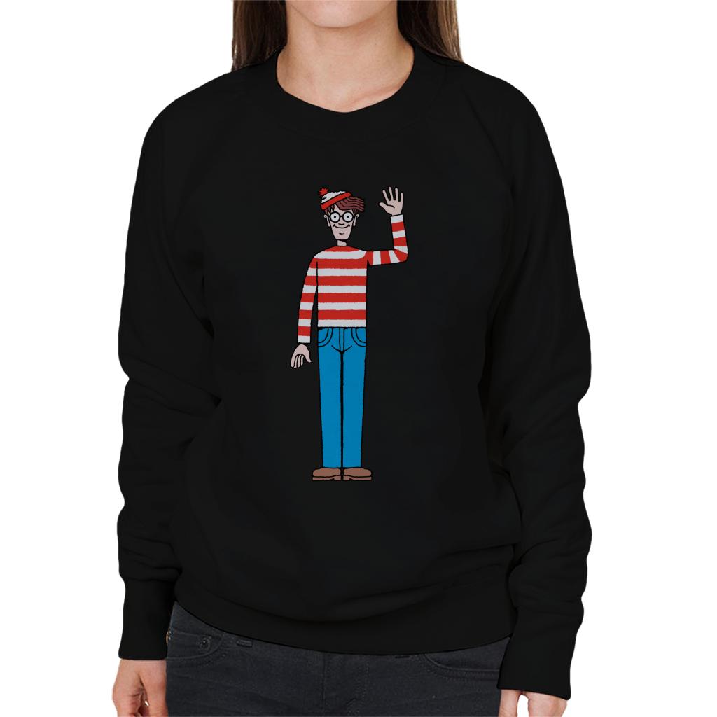 Where's Wally Waving Women's Sweatshirt-ALL + EVERY