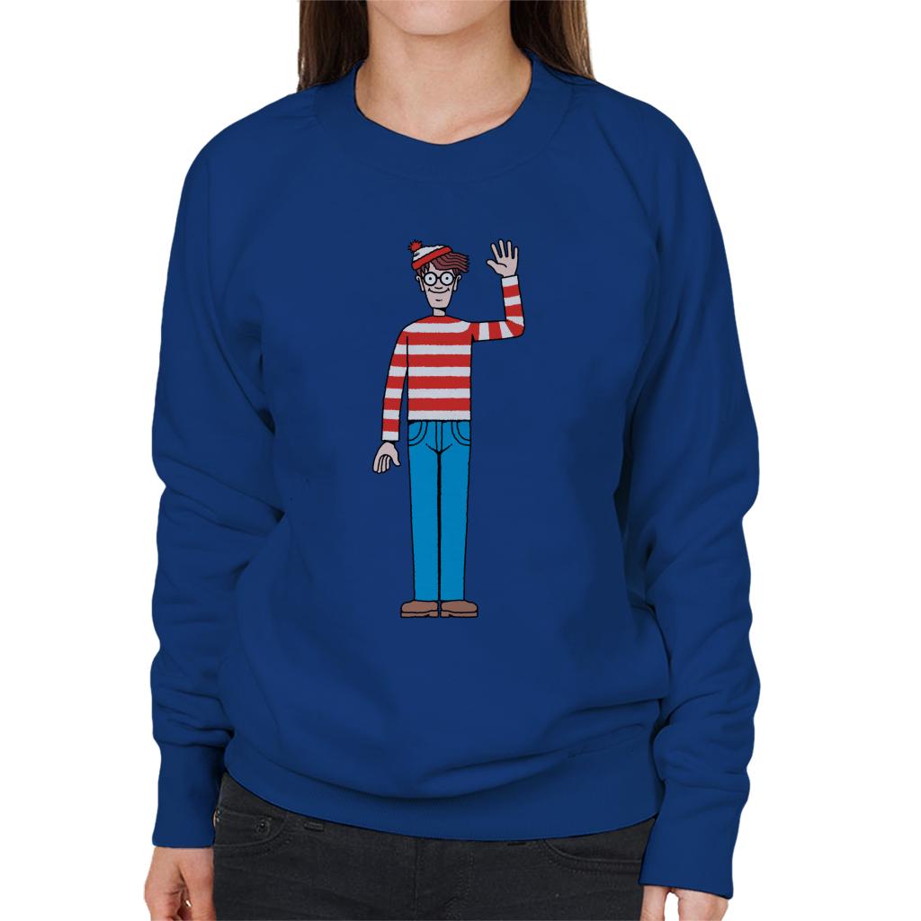 Where's Wally Waving Women's Sweatshirt-ALL + EVERY