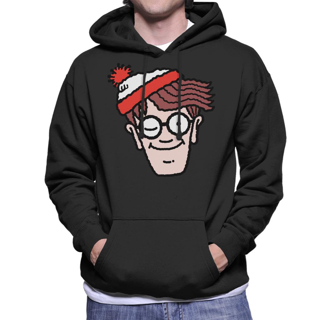 Where's Wally Winking Men's Hooded Sweatshirt-ALL + EVERY