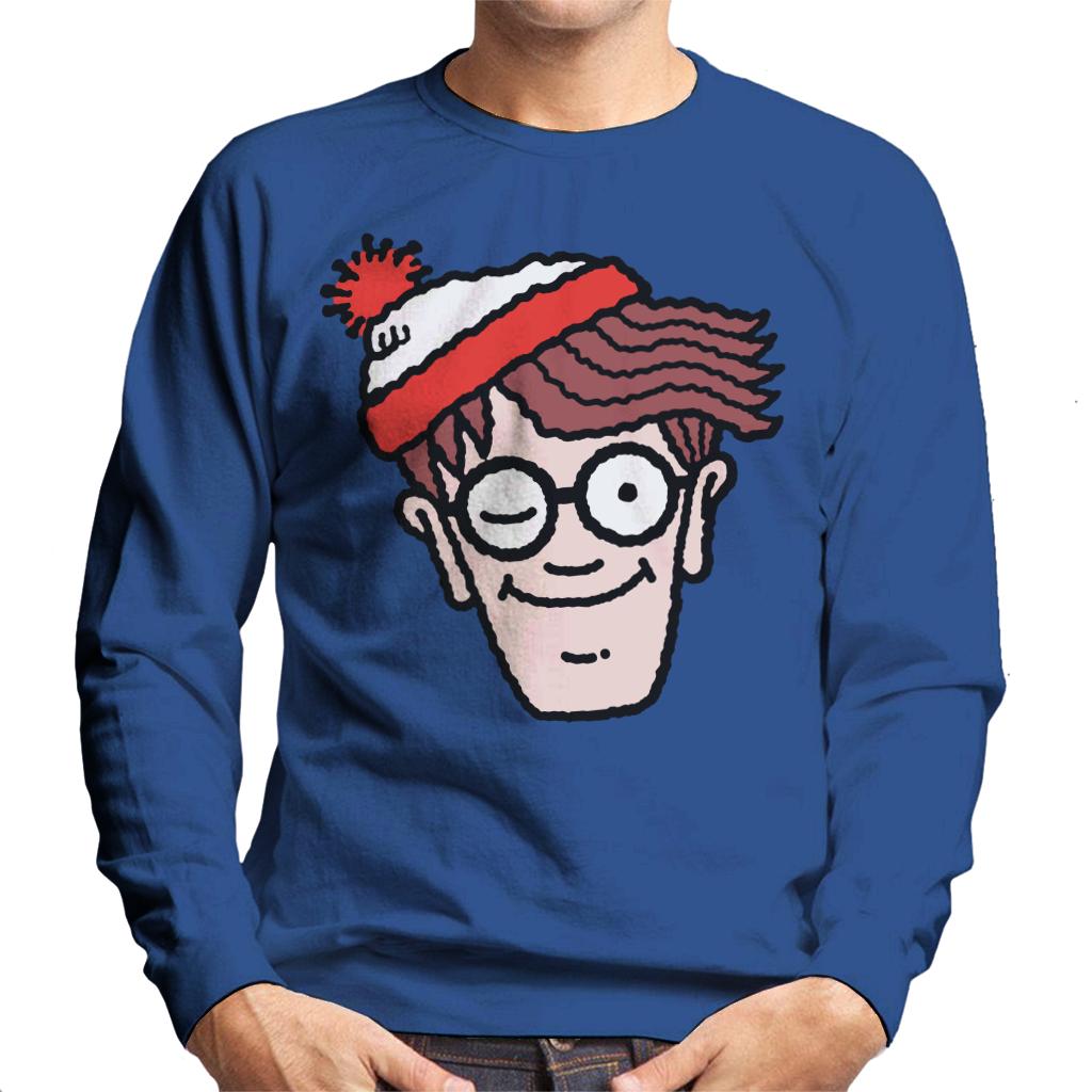 Where's Wally Winking Men's Sweatshirt-ALL + EVERY