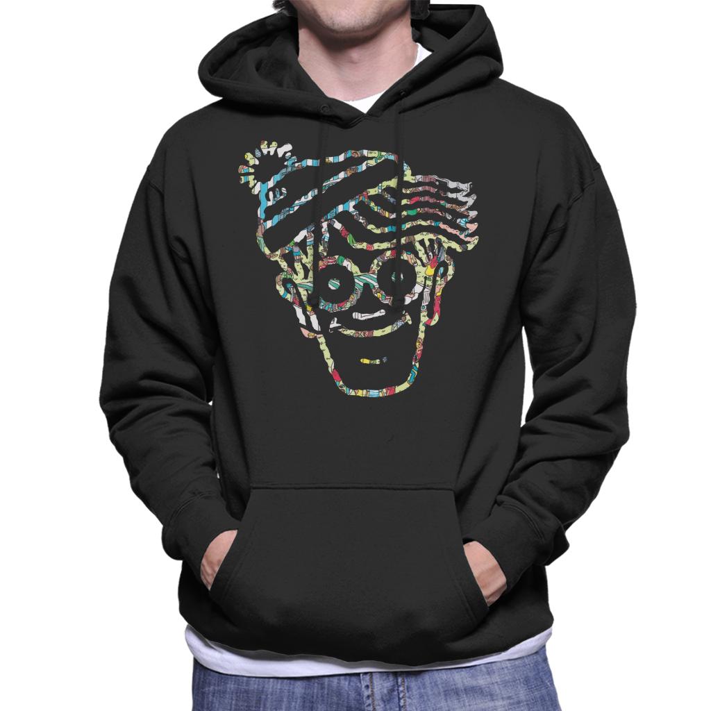 Where's Wally Crowd Outline Men's Hooded Sweatshirt-ALL + EVERY