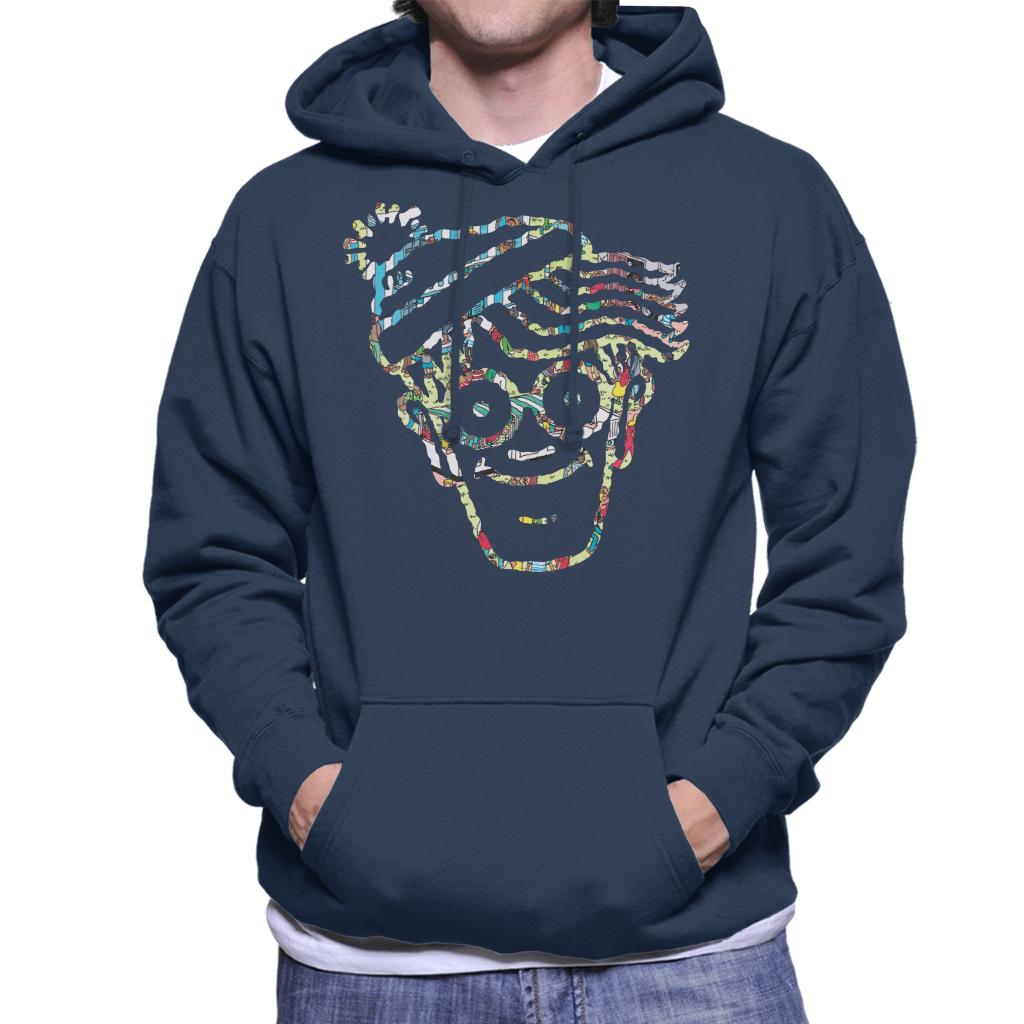 Where's Wally Crowd Outline Men's Hooded Sweatshirt-ALL + EVERY