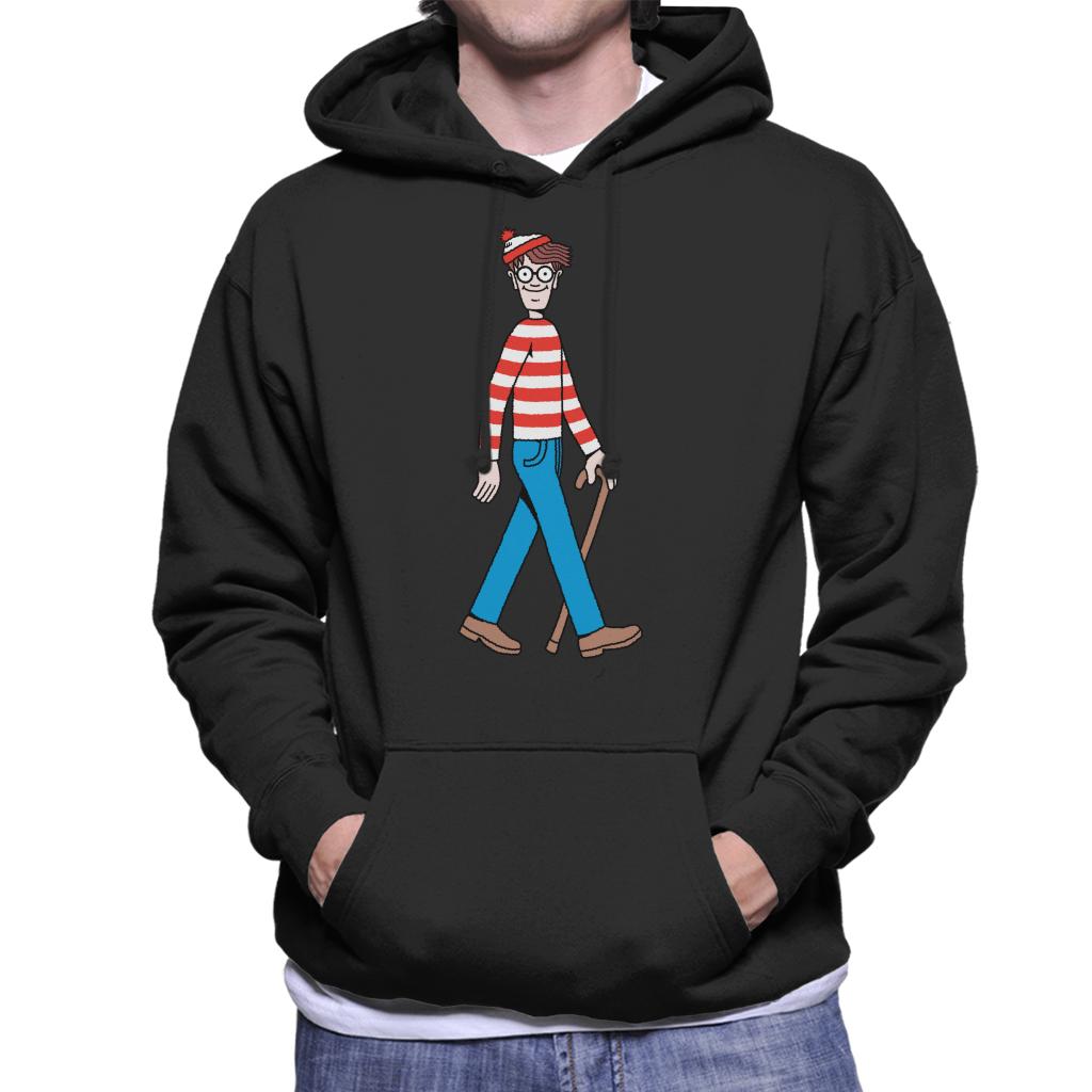 Where's Wally Walking Men's Hooded Sweatshirt-ALL + EVERY